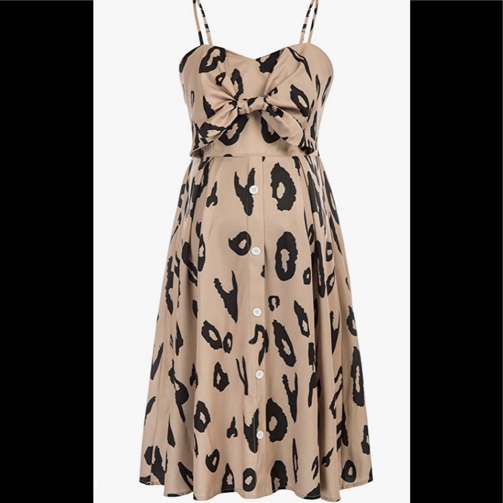 NWT Maacie Leopard Print Maternity Dress Sz L